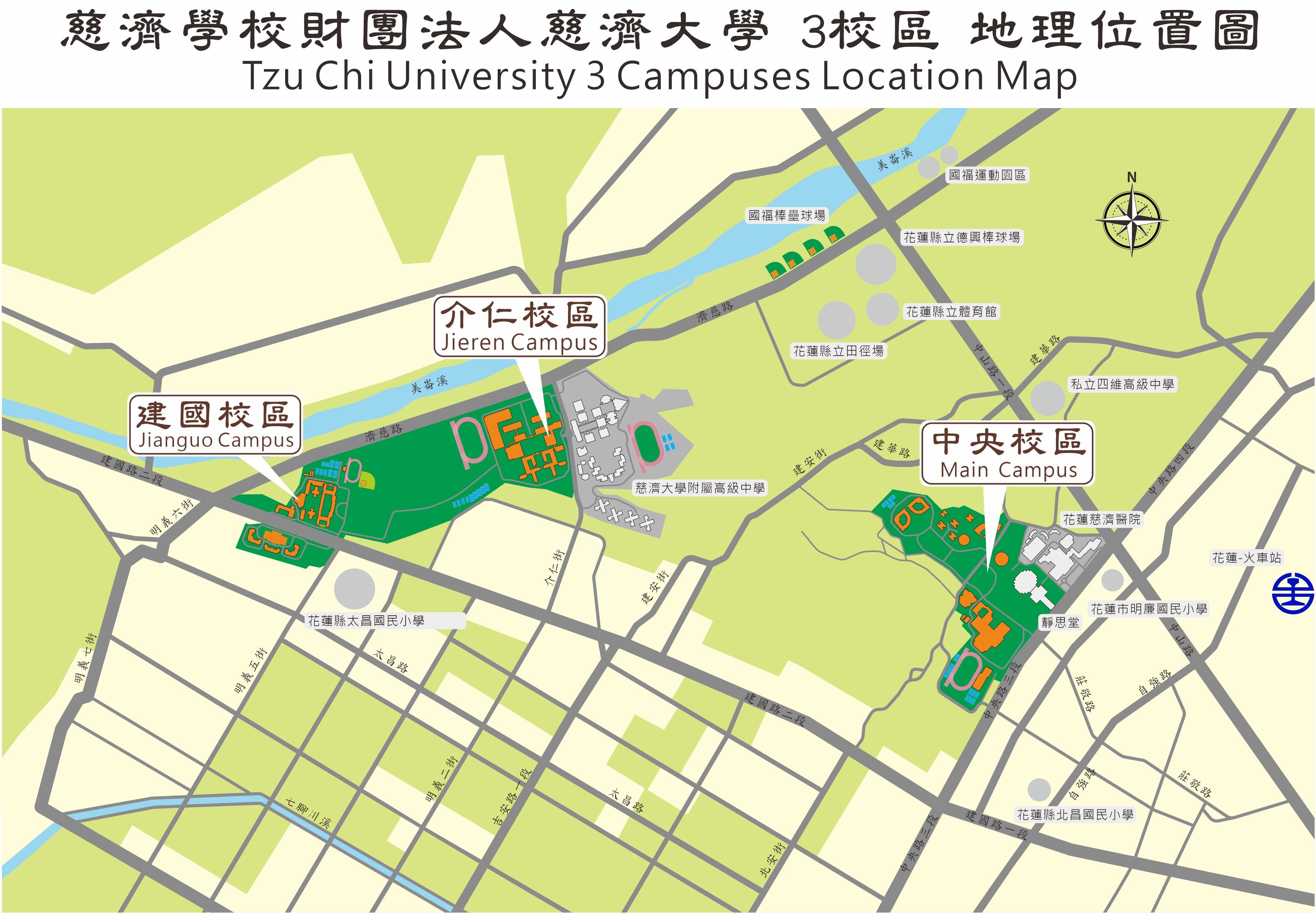 三校區地理位置圖